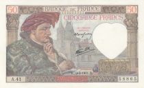 France 50 Francs - Jacques Coeur - 13-02-1941 - Serial A.41