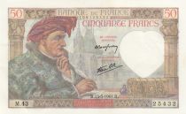 France 50 Francs - Jacques Coeur - 13-03-1941 - Serial M.43