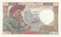 France 50 Francs - Jacques Coeur - 13-03-1941 - Serial S.42