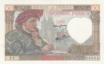 France 50 Francs - Jacques Coeur - 13-06-1940 - Serial T.5