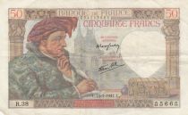 France 50 Francs - Jacques Coeur - 23-01-1941 - Serial R.38