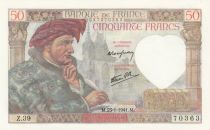 France 50 Francs - Jacques Coeur - 23-01-1941 - Serial Z.39