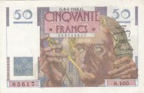 France 50 Francs - Le verrier - 08-04-1948 - Serial S.103