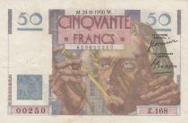 France 50 Francs - Le Verrier - 24-08-1950 - Serial Z.168