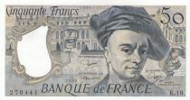 France 50 Francs - Quentin de la Tour - 1980 - Serial K.19