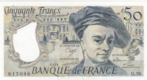 France 50 Francs - Quentin de la Tour - 1989 - Serial U.56