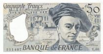 France 50 Francs - Quentin de la Tour - 1990 - Serial U.60