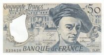 France 50 Francs - Quentin de la Tour - 1991 - Serial D.67