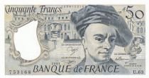 France 50 Francs - Quentin de la Tour - 1991 - Serial U.63