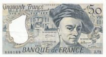 France 50 Francs - Quentin de la Tour - 1992 - Serial J.72