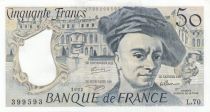 France 50 Francs - Quentin de la Tour - 1992 - Serial L.70