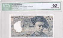 France 50 Francs - Quentin de la Tour - 1992 - Serial N.71- ICG 63UNC