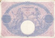 France 50 Francs Blue and pink - 13-05-1912 Serial V.4313