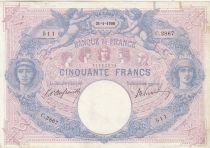 France 50 Francs Blue and pink - 31-01-1906 - PCGS