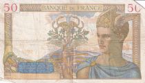 France 50 Francs Ceres - 10-08-1939 - Serial G.10723