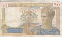 France 50 Francs Ceres - 14-03-1940 Serial W.12964