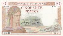 France 50 Francs Ceres - 16-04-1936 - Serial C.4112