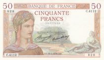 France 50 Francs Ceres - 16-04-1936 - Serial C.4112