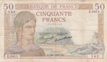 France 50 Francs Ceres - 28-01-1937 - Serial E.5411