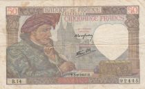 France 50 Francs Jacques Coeur - 05-09-1940 - Serial B.14