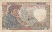 France 50 Francs Jacques Coeur - 13-06-1940 Serial A.13