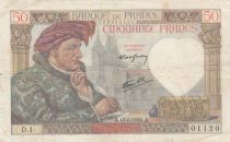 France 50 Francs Jacques Coeur - 13-06-1940 Serial D.1