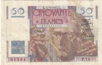 France 50 Francs Le Verrier - 12-06-1947 - Serial P.71