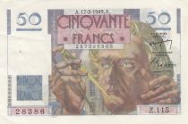 France 50 Francs Le Verrier - 17-02-1949 - Serial Z.115