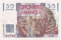 France 50 Francs Leverrier - 16-05-1946 - Serial G.24