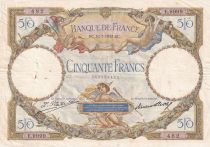 France 50 Francs Luc Olivier Merson modified - 10-03-1932 - Serial E.9999 - Fay.16.03