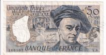 France 50 Francs Quentin de la Tour - Serial V.9 - 1977 - P152a