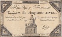 France 50 Livres - 14 Décembre 1792 - République Française - Sign. Gaillet - Série 4570