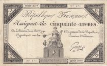 France 50 Livres - 14 Décembre 1792 - République Française - Sign. Gautier - Série 2960