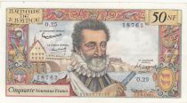 France 50 NF - Henri IV - 03-09-1959 - Serial O.25