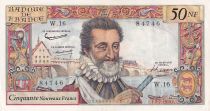 France 50 NF Henri IV - 02-07-1959 Serial W.16