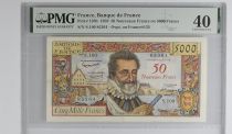 France 50 NF on 5000 Francs - Henri IV - 05-03-1959 - Serial S.100 - PMG 40