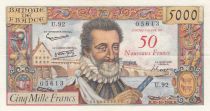 France 50 NF on 5000 Francs Henri IV - 30-10-1958 - Serial U.92