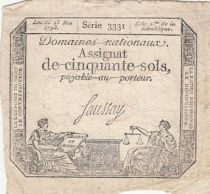 France 50 Sols - Liberté et Justice (23-05-1793) - Sign. Saussay - Série 3331