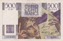 France 500 Francs - Chateaubriand - 07-11-1945 - Serial U.41 - F.34.03