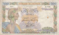 France 500 francs - La Paix - 09-04-1942 - Série Q.5546