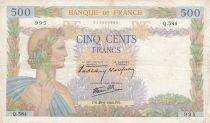 France 500 francs - La Paix - 20-06-1940 - Série Q.584