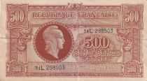 France 500 Francs - Marian - 1945 - Letter 74L