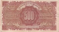 France 500 Francs - Marian - 1945 - Letter 74L