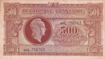 France 500 Francs - Marian - 1945 - Serial L - Serial 88L