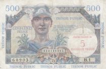 France 500 francs - Mercury - 1960 - Serial B.1-60903