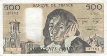 France 500 francs - Pascal - 02-07-1981 - Serial V.142