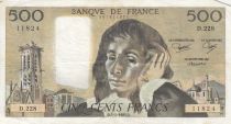 France 500 Francs - Pascal - 03-04-1985 - Serial D.228