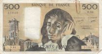 France 500 francs - Pascal - 03-11-1977 - Serial D.84