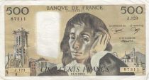 France 500 francs - Pascal - 04-09-1980 - Serial J.123