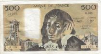 France 500 francs - Pascal - 07-06-1979 - Serial R.105